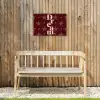 Sterren - Luipaardprint - Dream - Bordeaux Tuinposter op houten frame 2 cm dik klein -sfeer4