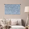 Abstract - Blauw - Bladeren Wandkleed katoen middel -sfeer4