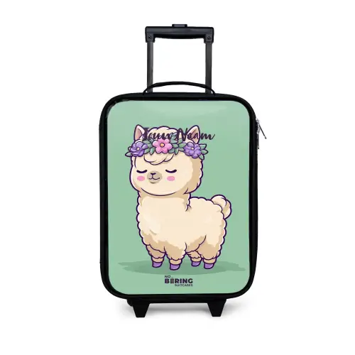 Kawai - Alpaca - Groen Kinderkoffer - Zwart klein -3d