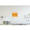 Kat - Simplistisch - Oranje - Vrolijk textielposter latten blank klein -kinderkamer