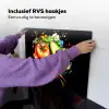 Tomaat - Avocado - Peper - Graffiti - Verf - Modern Inductie beschemer met haakjes klein -ky-ophangen-nl