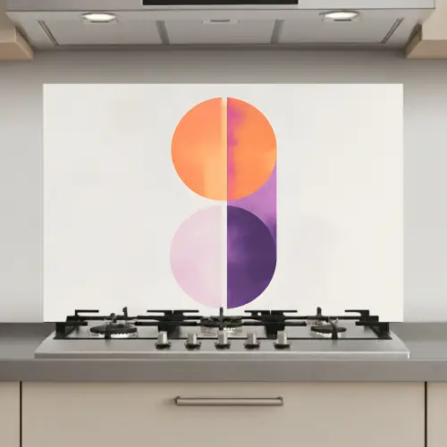 Cirkels - Abstract - Paars keuken achterwand spatscherm klein -3d_website