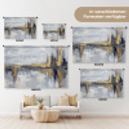 Abstract - Structuur - Goud - Grijs - Modern Wandkleed katoen klein -tsfeer8_DE