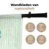 Bloemen - Ovaal - Strepen - Groen Wandkleed katoen klein -sfeer2