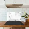 Marmer - Grijs - Wit - Abstract - Marmerlook keuken achterwand spatscherm klein -sfeer2