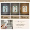 Giraffe - Illustratie - Bruin - Minimalistisch Light Box met kabel (Tafellamp) klein -USP_lichtkleurNL