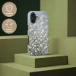 Bloemen - Botanisch - Blauw Toughcase MagSafe Apple iPhone 17 klein -USP_PrintM_DE