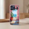Zee - Roze - Cactus Telefoonhoesje iPhone 17 Pro klein -sfeer2