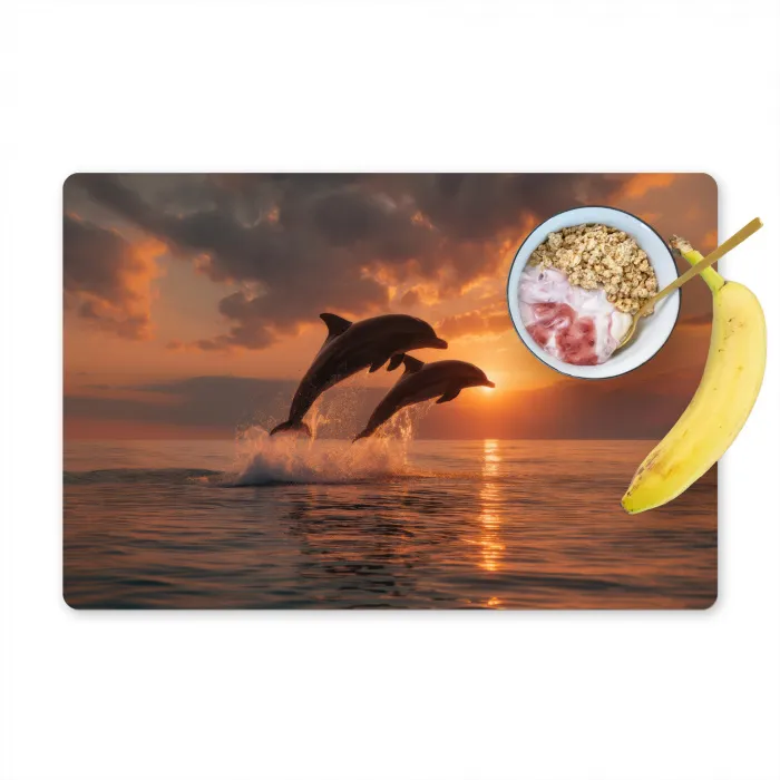 Dolfijnen - Zee - Realistisch Placemat vinyl groot -zzzproduct_Kitchenyeah-website