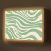 Zebrapatroon - Groen - Retro Light Box met batterij (Wandlamp) middel -z3d_website