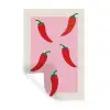 Pepers - Rood - Illustratie Muursticker klein -3d