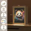 Panda - Graffiti - Dieren - Zwart - Kleuren Light Box met kabel (Tafellamp) klein -USP_NL