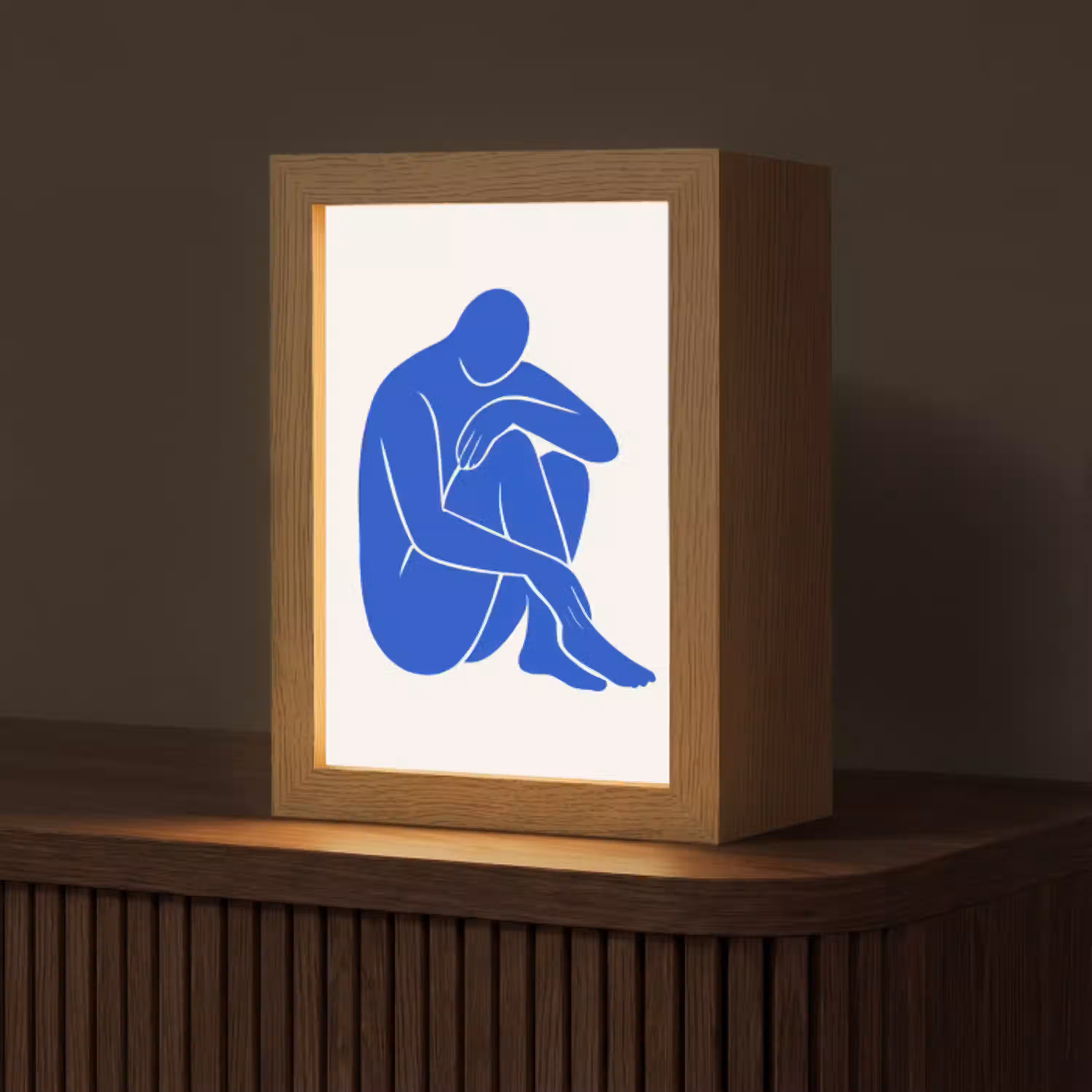 Lichaam - Abstract - Blauw Light Box met kabel (Tafellamp) klein -z3d_website