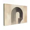 Boog -  Strepen - Minimalistisch - Zwart canvas 2cm klein -z3d