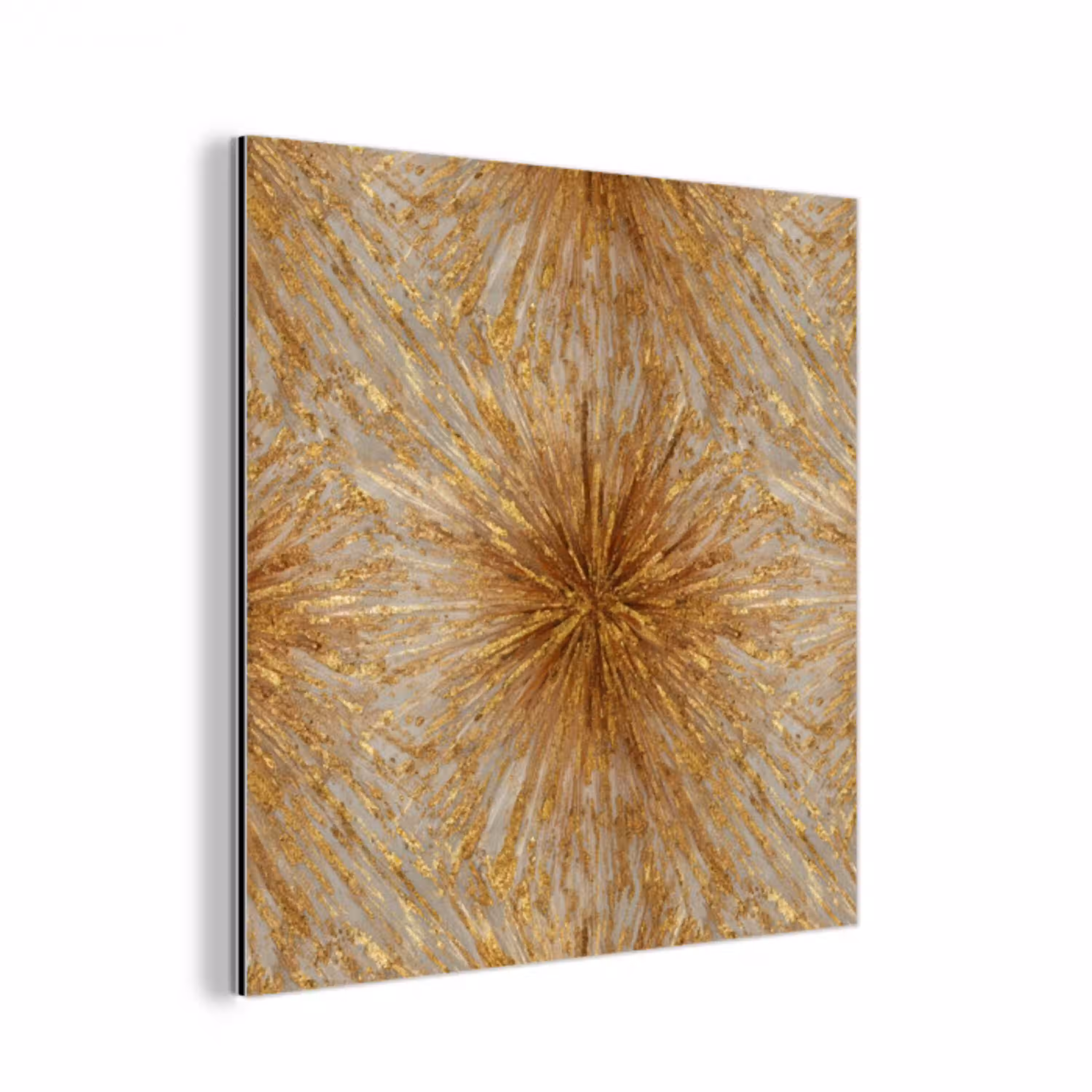 Explosie - Abstract - Goud - Wit aluminium wit klein 46 -3d