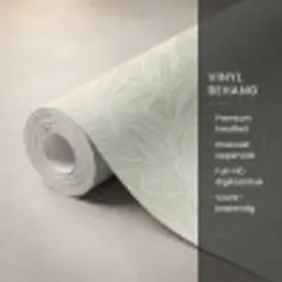 Sereen - Bloemen - Groen Behang Vinyl klein 1060 -USP_closeupNL