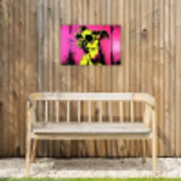 Hond - Zonnebril - Roze - Art Tuinposter op houten frame 2 cm dik klein -sfeer4