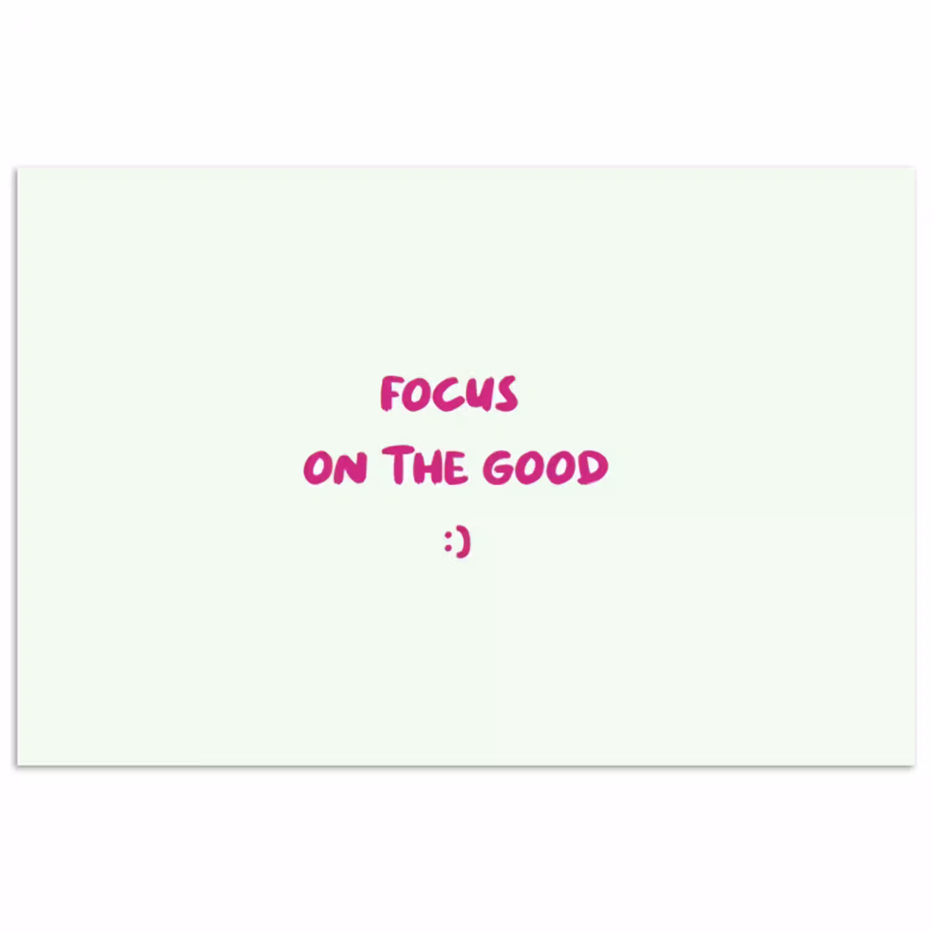 Focus - Beige - Roze - Smiley poster papier klein -3d