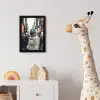 Stad - Mensen - Astronaut - Wit fotolijst zwart zonder passe partout klein -usfeer4_kinderkamer