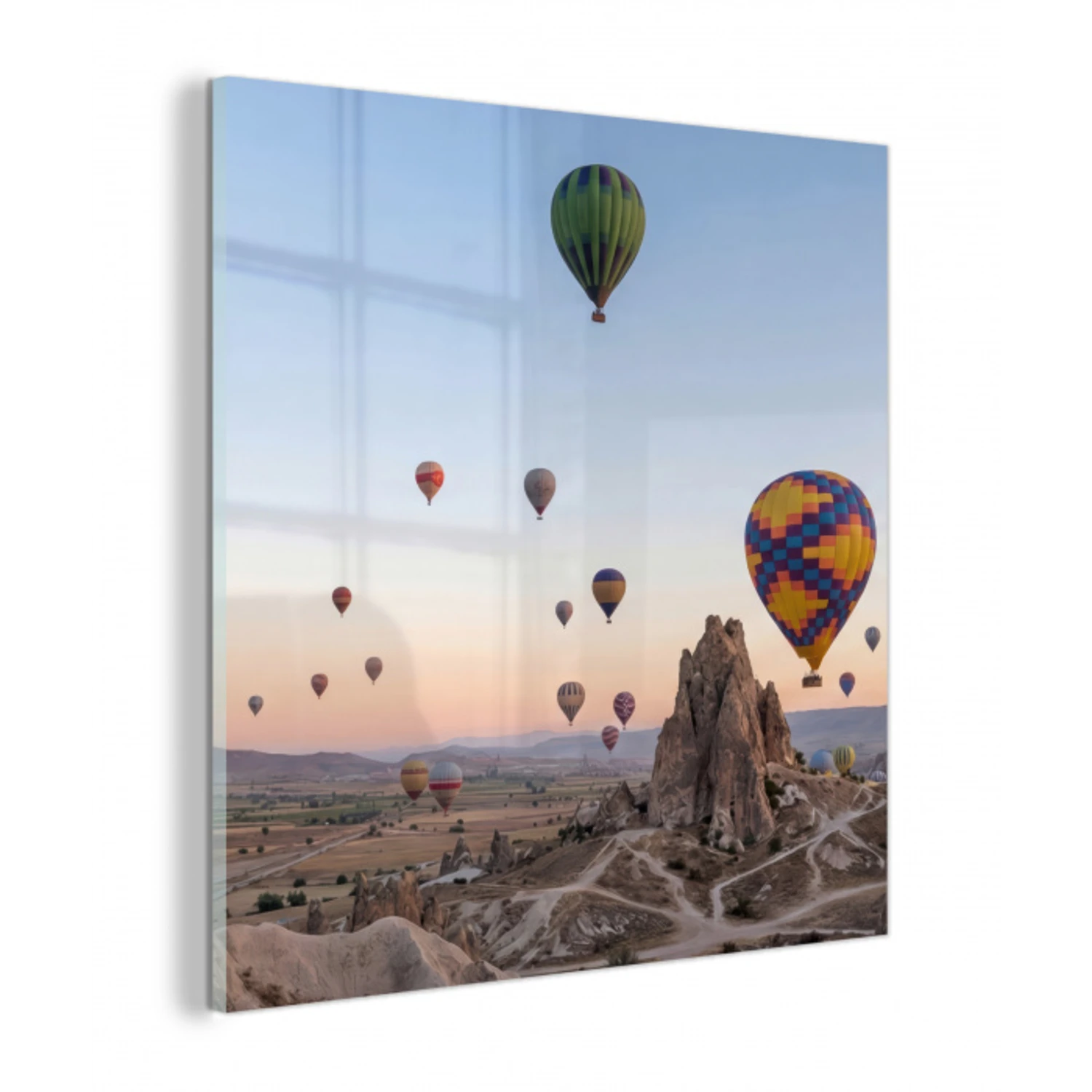 Luchtballonnen - Rotsen - Zonsopgang plexiglas 5mm klein -z3d