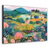 Heuvellandschap - Fantasierijk - Kleurcontrasten Textielframe zwart klein -3d