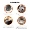 Patroon - Eieren - Roze - Pasen Inductie beschermer vinyl 3mm klein -zzzzzzz-td-werking
