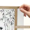 Eenden - Waterlelies - Riet - Zwart Light Box met batterij (Wandlamp) middel -USP_websiteprintNL