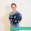 Dieren - Astronaut - Planeten - Sterren Kinderrugzak - Blauw middel -sfeer1_NL