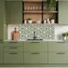 Retro - Honeycomb - Blauw - Bruin keuken achterwand 2 middel 871 -sfeer3