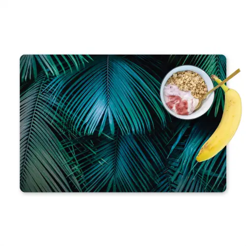 Inductie mat - Jungle - Inductie beschermer - Palmblad - Natuur Placemat vinyl groot -zzzproduct_Kitchenyeah-website