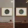 Rozet - Cirkelvormig - Donkergroen Light Box met batterij (Wandlamp) middel -sfeer3