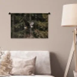 Zeearend - Vliegen - Bos - Natuur Wandkleed katoen klein -sfeer4