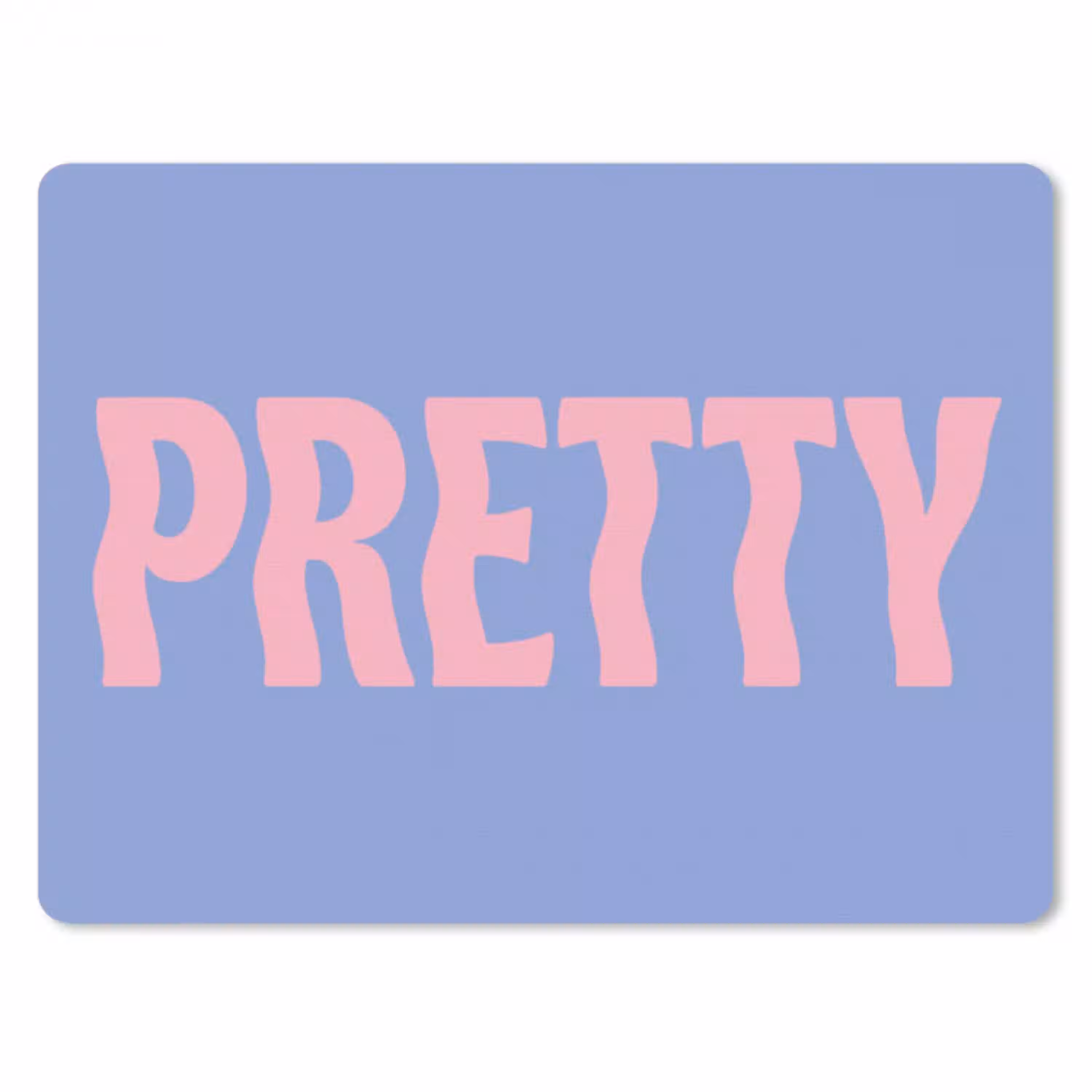 Pretty - Roze - Blauw - Golvend muismat rubber klein -3d