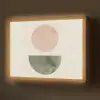 Modern - Roze - Groen - Natuur - Geometrisch - Vormen Light Box met batterij (Wandlamp) middel -z3d_website