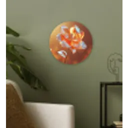 Glazen - Bloem - Zonlicht Wandcirkel kunststof plaat 5mm dik klein -sfeer3