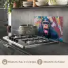 Aap - Tong - Abstract - Zwart keuken achterwand spatscherm klein -usp_FR