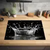 Water - Zwart - Abstract Inductie beschermer vinyl 3mm klein -sfeer5