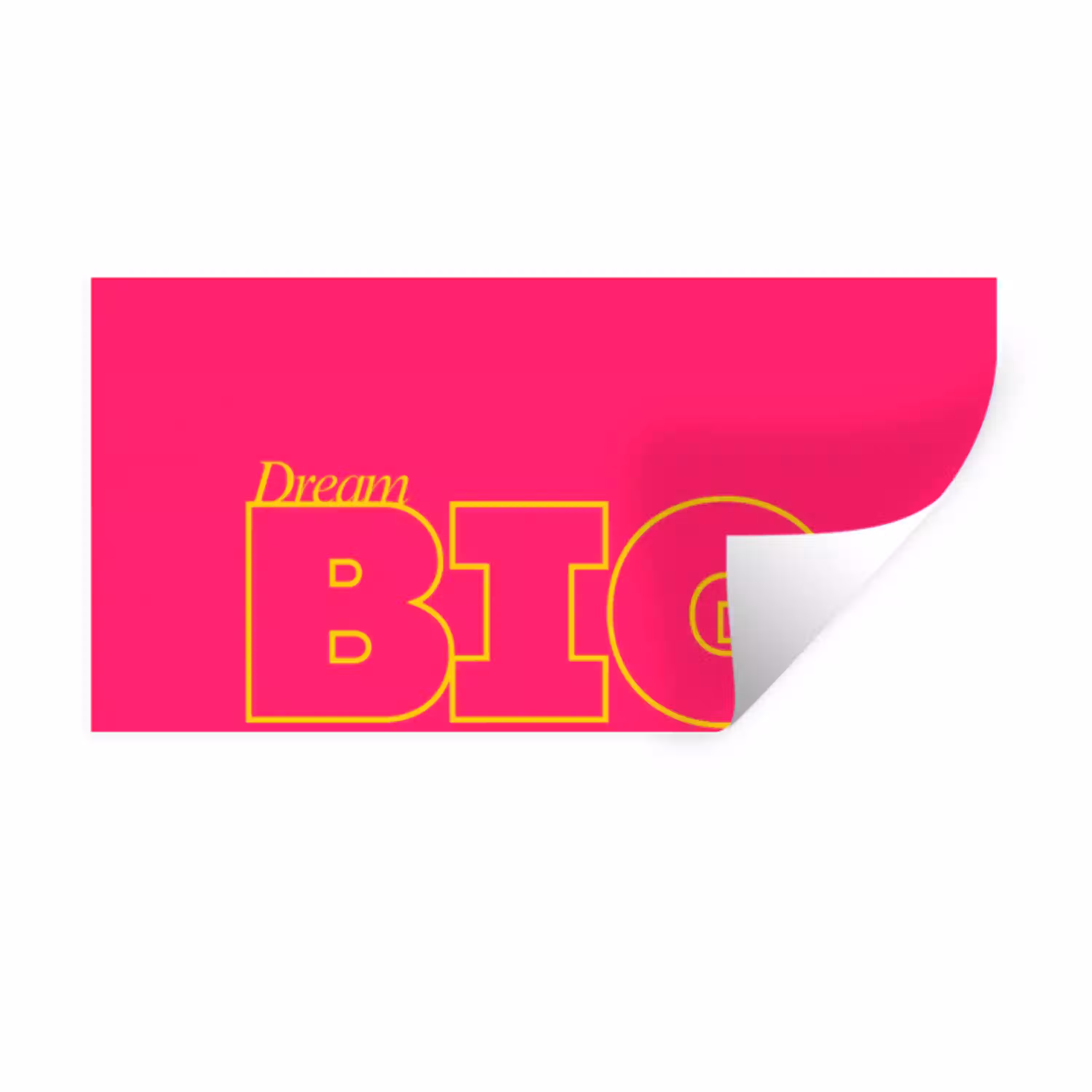 Minimalistisch - Roze - Dream big - Grafisch Muursticker klein -3d
