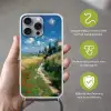 Zandpad - Huis - Bomen - Grasveld Hoesje iPhone 16 Pro Max met koord klein -sfeer2_NL