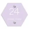 Lila - Klassiek Naambord Hexagon klein -3d