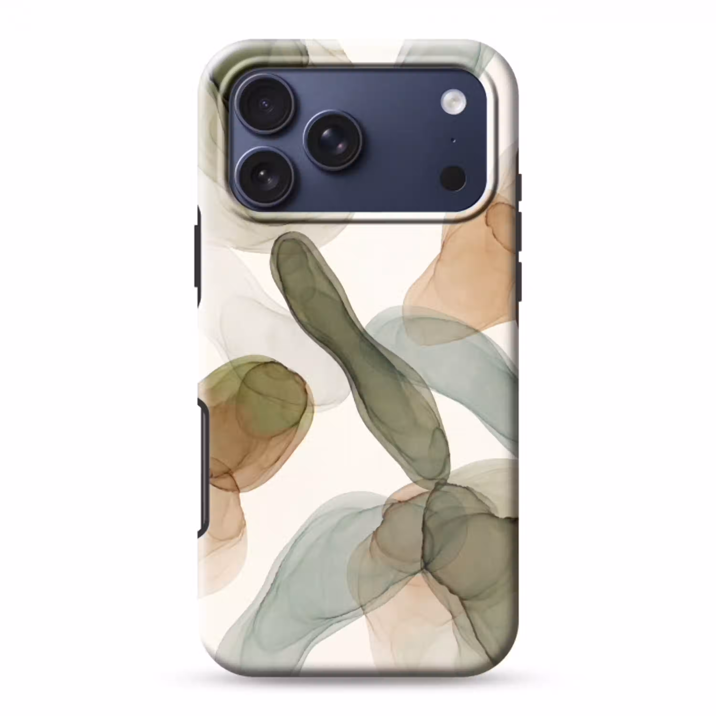 Abstract - Vormen - Modern - Kunst - Groen - Bruin Toughcase MagSafe Apple iPhone 17 Pro Max klein -3d
