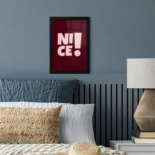 Nice - Uitroepteken - Rood fotolijst zwart zonder passe partout klein -sfeer3