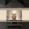 Kerst - Rendier - Winter - Krans keuken achterwand spatscherm klein -sfeer1