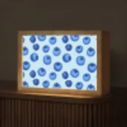 Bessen - Modern - Blauw Light Box met kabel (Tafellamp) klein 924 -z3d_website