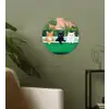 Badkamer - Kattenparade - Kleurrijk Wandcirkel kunststof plaat 5mm dik klein -sfeer3