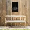 Lijntekening - Koffiekop - Zwart Tuinposter op houten frame 2 cm dik klein -sfeer4