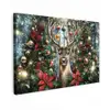 Kerstfeest - Dennenbos - Rood canvas 2cm klein -z3d