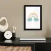 Regenboog - Hartjes - Wolken - Stippen - Pastel - Kinderen fotolijst zwart zonder passe partout klein -sfeer1