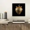 Aardbei - Goud - Zwart - Chrome aluminium wit klein -sfeer1