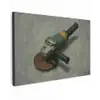 Haakse slijper - Schilderij - Gereedschap Tuinposter op houten frame 2 cm dik klein -3d